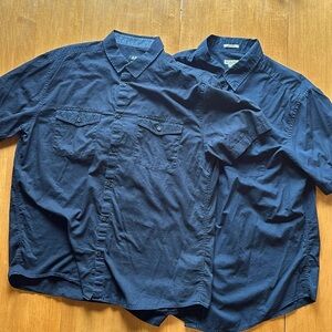 2 Men’s Black short sleeve shirts XL - for the price of one